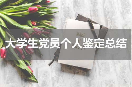 大学生党员个人鉴定总结