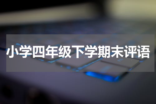 小学四年级下学期末评语