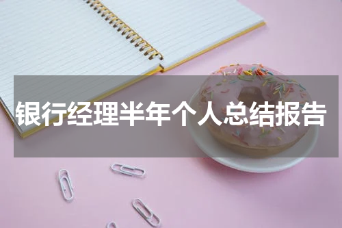 银行经理半年个人总结报告