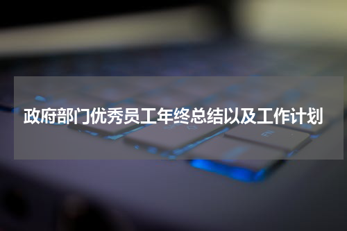 政府部门优秀员工年终总结以及工作计划