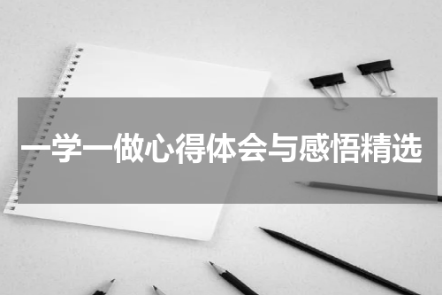 一学一做心得体会与感悟精选