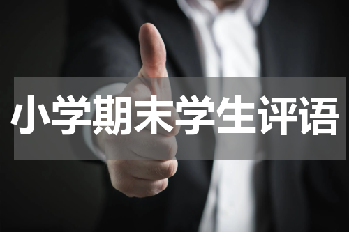 小学期末学生评语