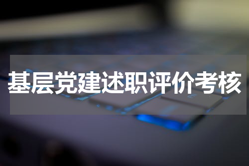 基层党建述职评价考核