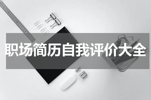 职场简历自我评价大全