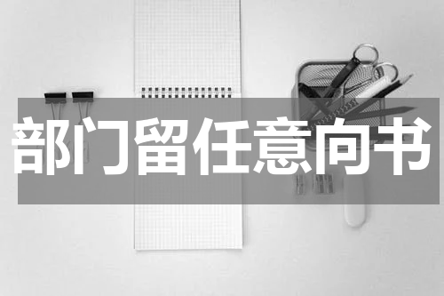 部门留任意向书