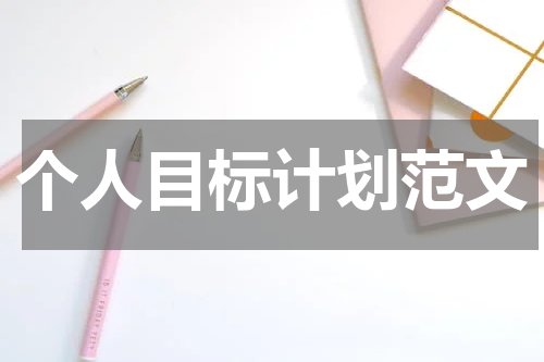 个人目标计划范文