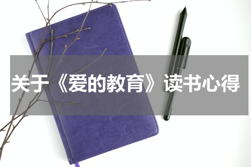关于《爱的教育》读书心得