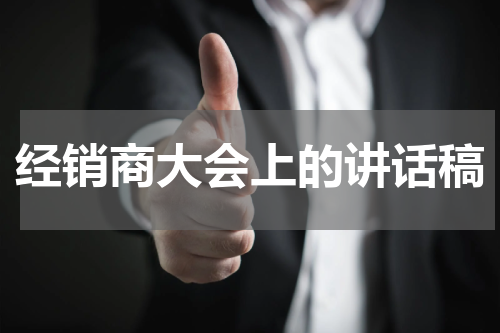 经销商大会上的讲话稿