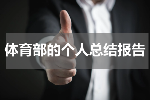 体育部的个人总结报告