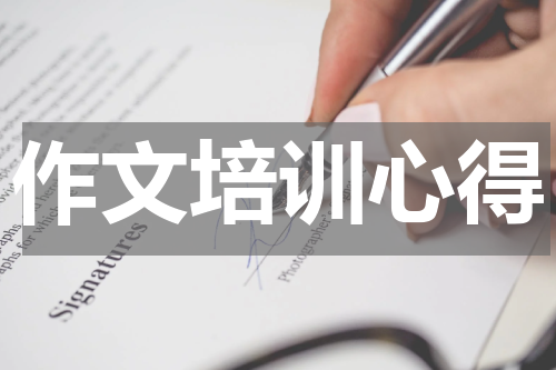 作文培训心得