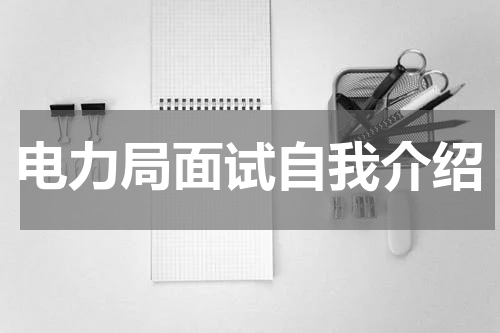 电力局面试自我介绍