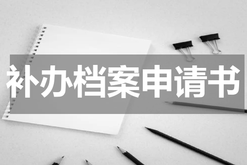 补办档案申请书