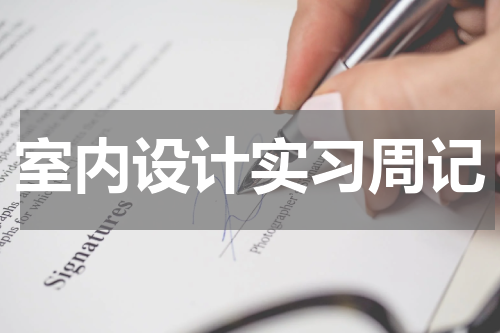 室内设计实习周记