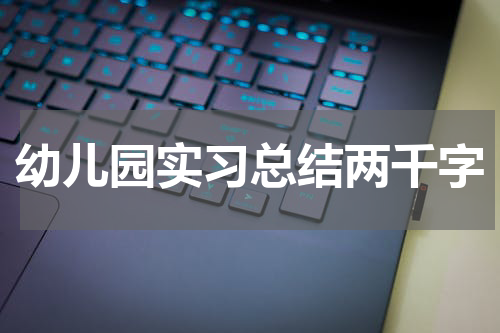 幼儿园实习总结两千字