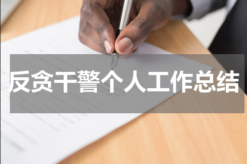 反贪干警个人工作总结