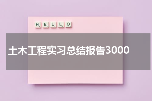土木工程实习总结报告3000