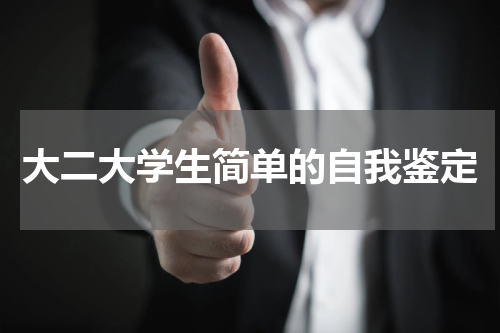 大二大学生简单的自我鉴定