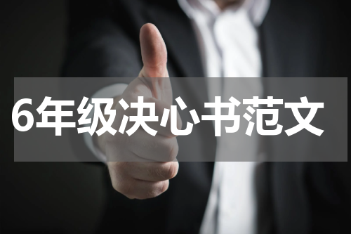 6年级决心书范文