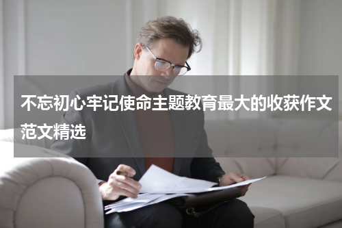 不忘初心牢记使命主题教育最大的收获作文范文精选