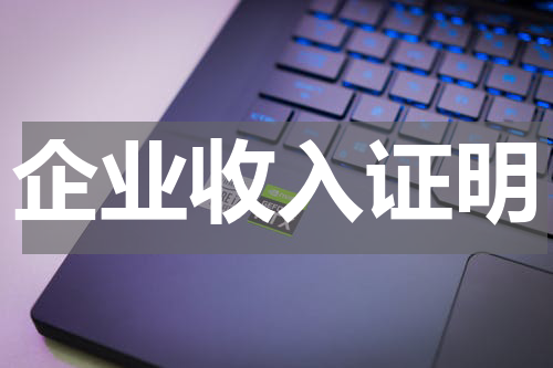 企业收入证明