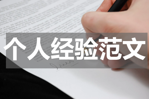 个人经验范文