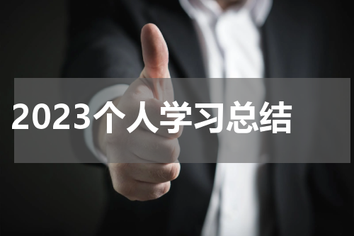 2023个人学习总结