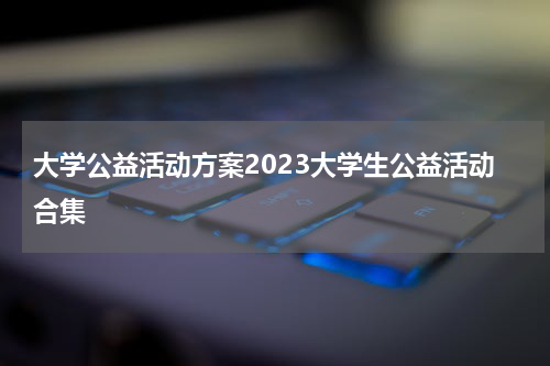 大学公益活动方案2023大学生公益活动合集