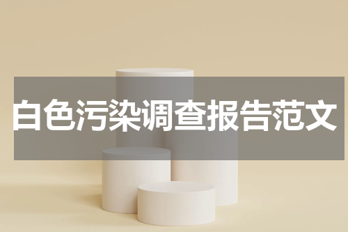 白色污染调查报告范文