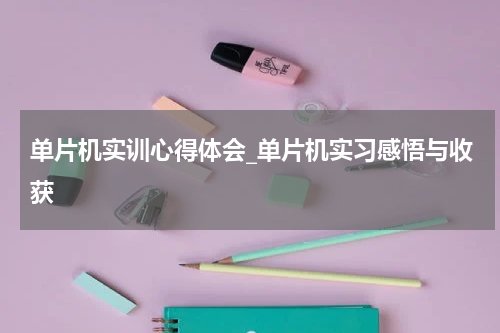 单片机实训心得体会_单片机实习感悟与收获