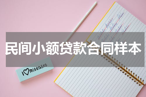 民间小额贷款合同样本