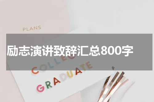 励志演讲致辞汇总800字