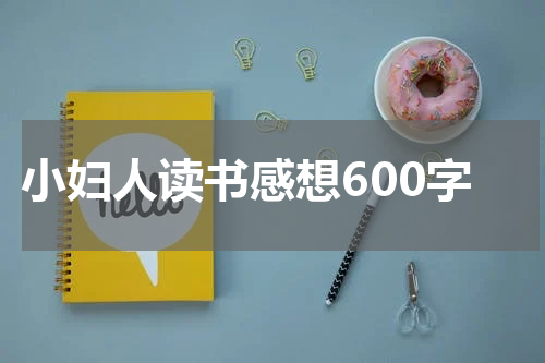 小妇人读书感想600字