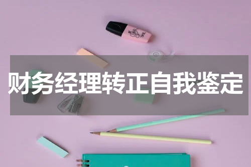 财务经理转正自我鉴定