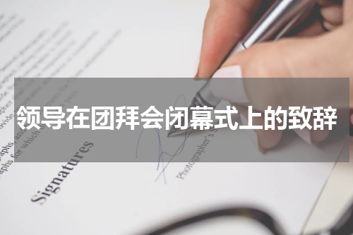 领导在团拜会闭幕式上的致辞