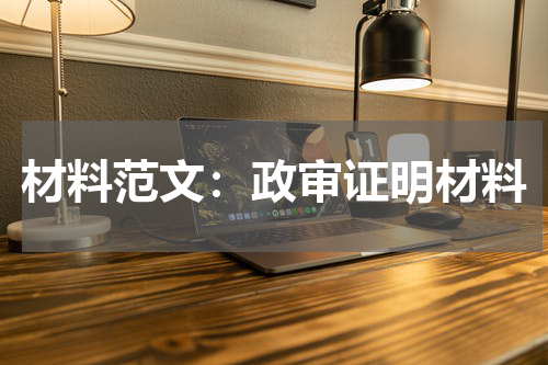 材料范文：政审证明材料