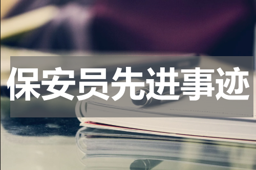 保安员先进事迹