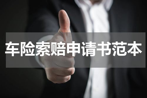 车险索赔申请书范本