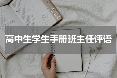 高中生学生手册班主任评语