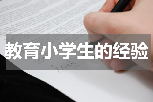 教育小学生的经验