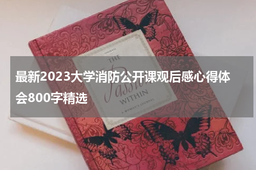 最新2023大学消防公开课观后感心得体会800字精选