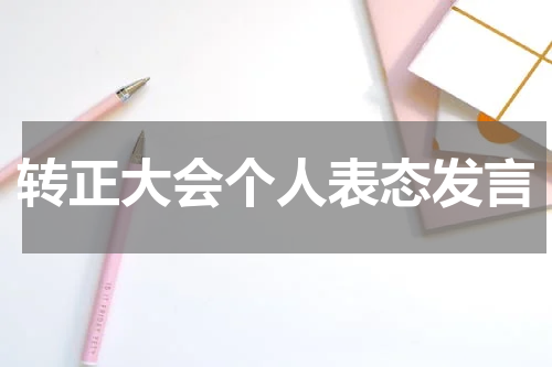转正大会个人表态发言