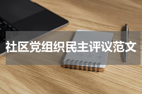 社区党组织民主评议范文