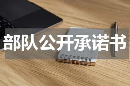 部队公开承诺书