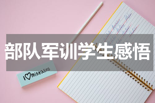 部队军训学生感悟