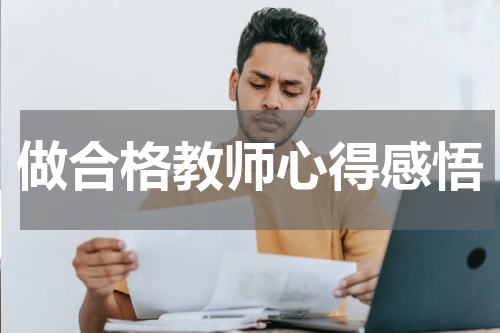 做合格教师心得感悟