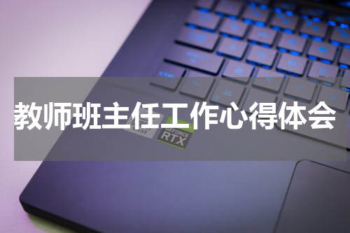 教师班主任工作心得体会