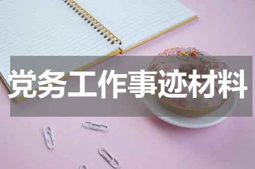 党务工作事迹材料