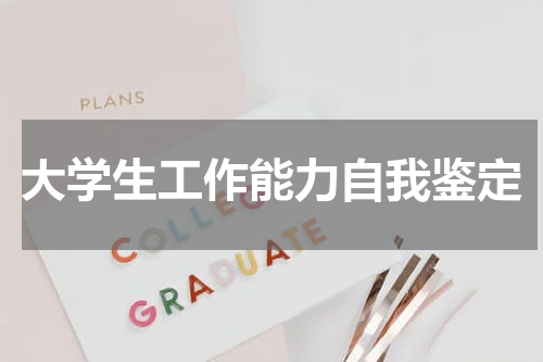 大学生工作能力自我鉴定