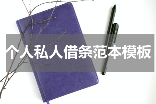 个人私人借条范本模板