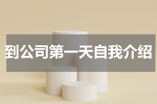 到公司第一天自我介绍